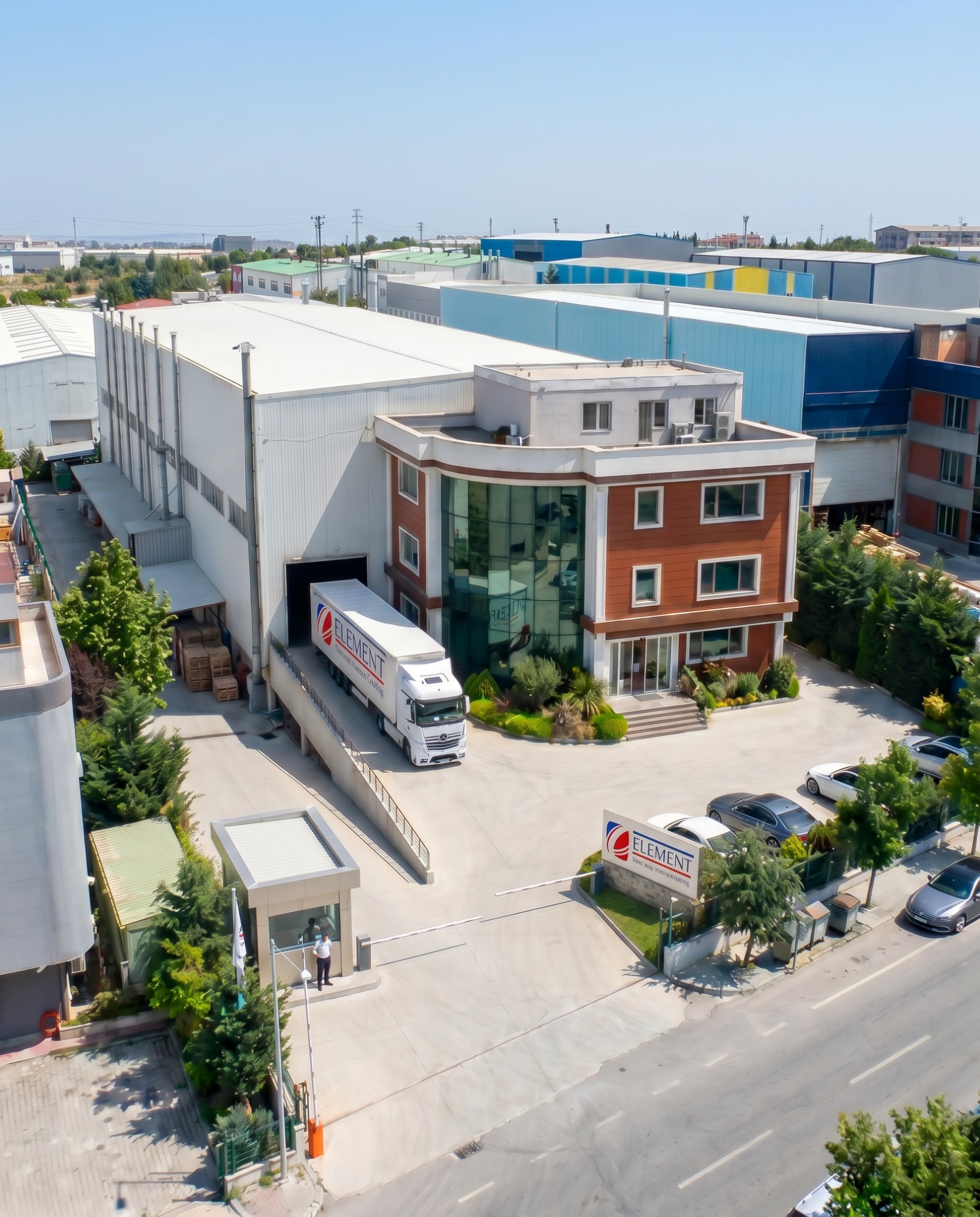 Imagem: Instalações de produção da Element Boya — Tuzla, Istambul